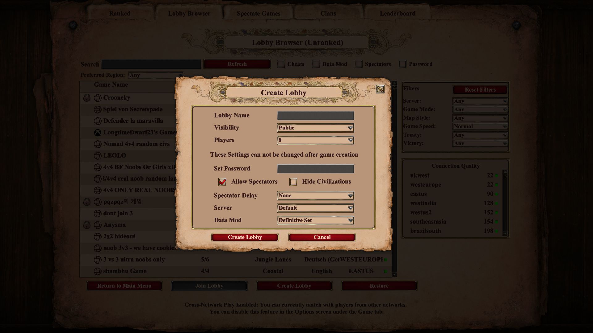 Create Custom Game