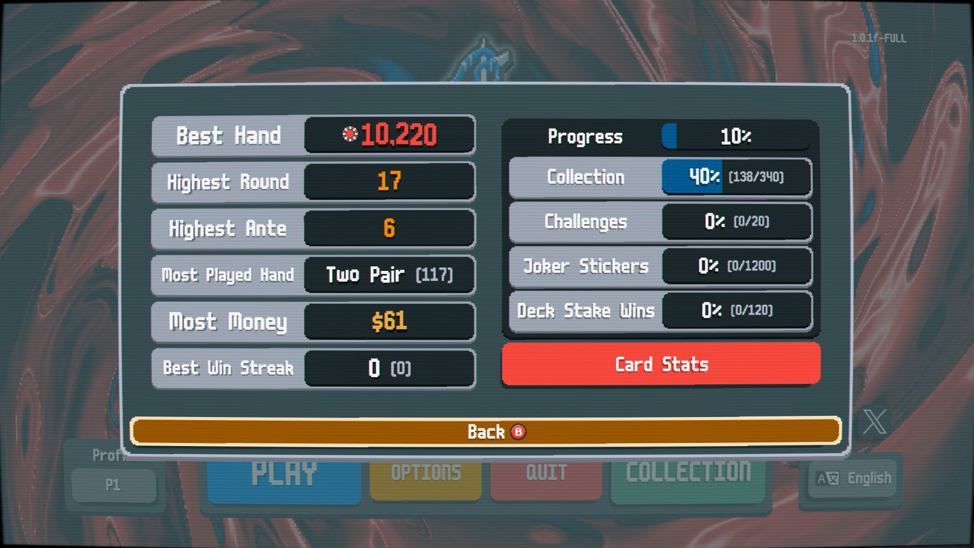 Game Totals and Progress