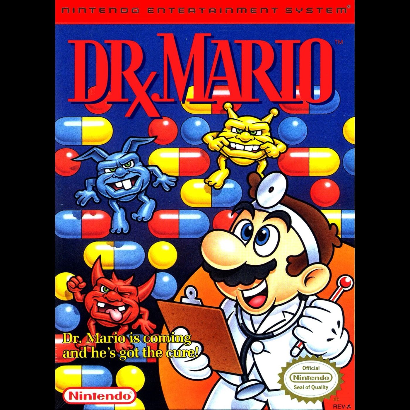 Dr. Mario NES box art