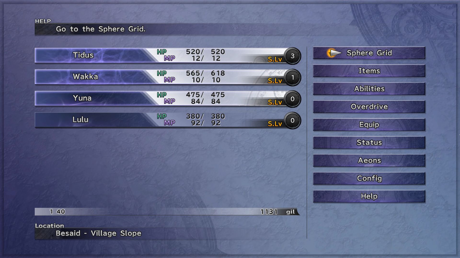 Player Menus