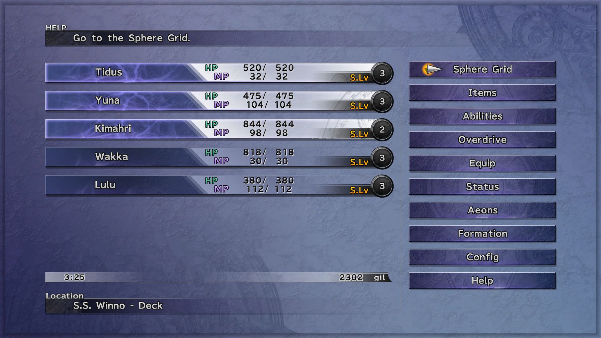 Player Menus