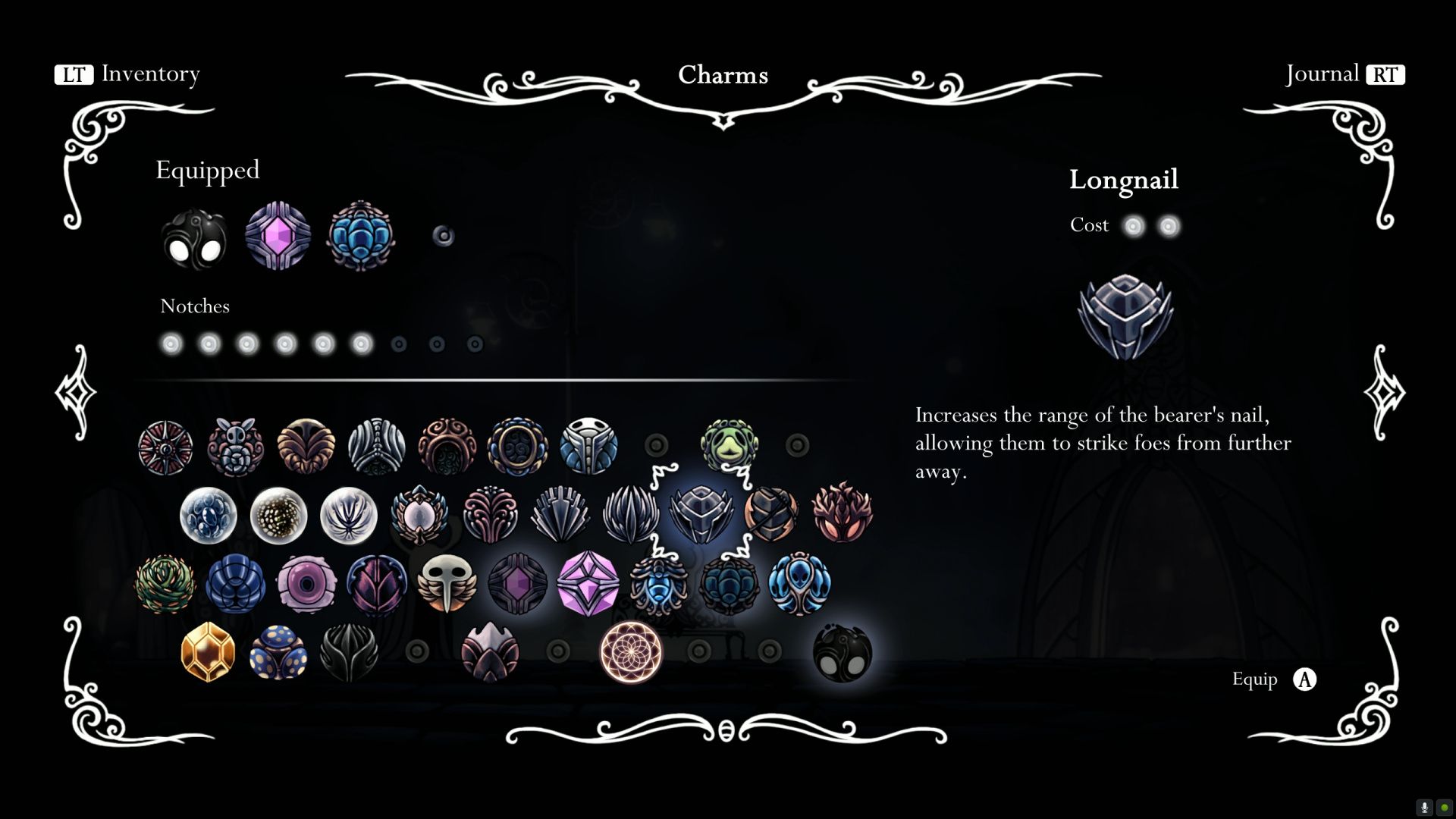 Inventory: Browse, Equipping: Selection