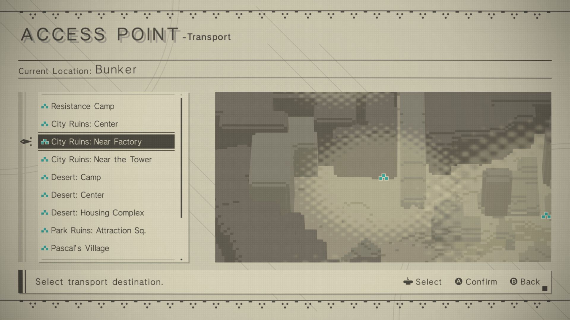 Stage/Level Select