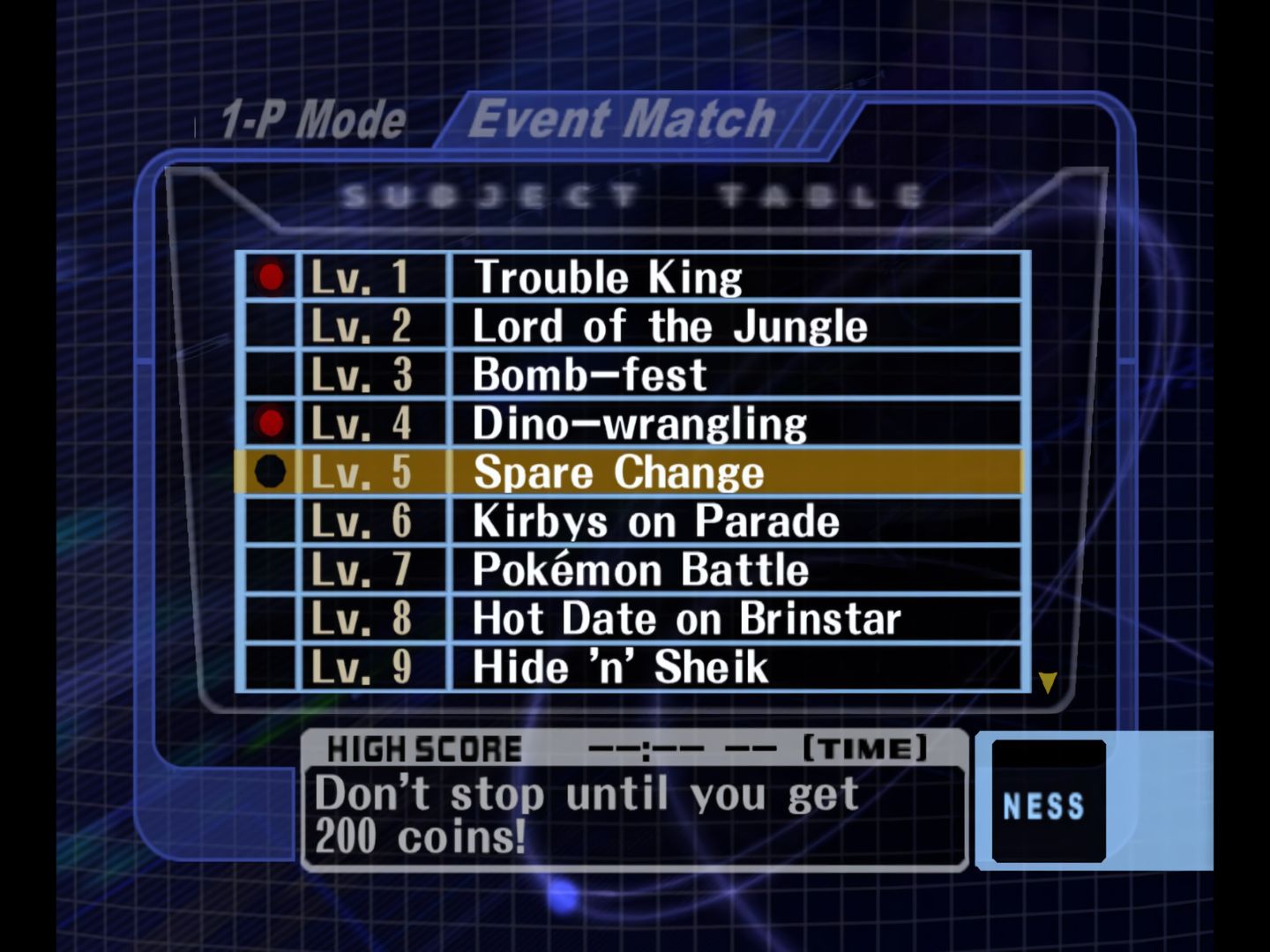 Stage/Level Select