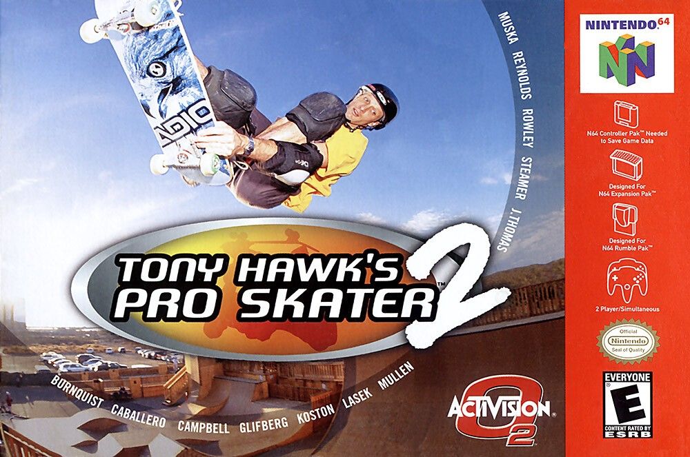 Tony Hawk's Pro Skater 2 Box Art